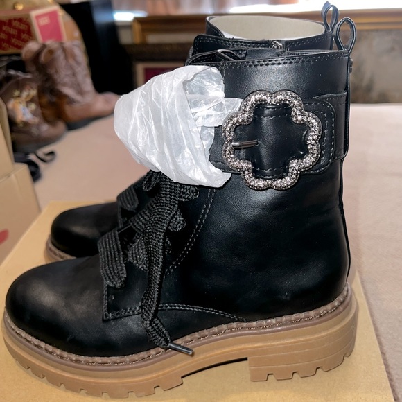 Sam & Libby Samantha Combat Boots Black - Picture 4 of 8